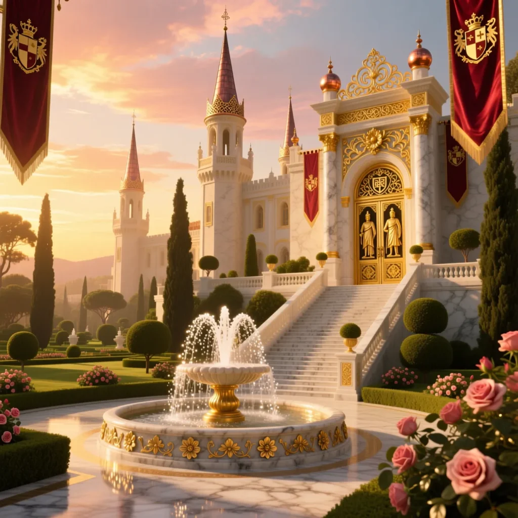 Captions for majestic royal palaces