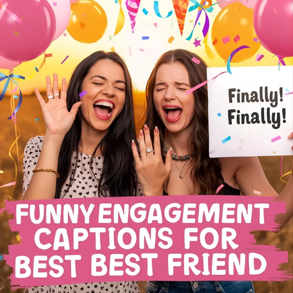 Funny Engagement Captions for Your Best Friend