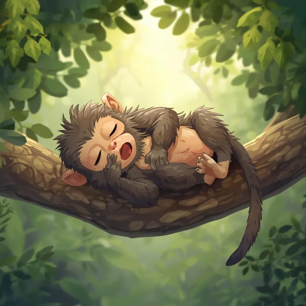 Lazy Monkey Captions