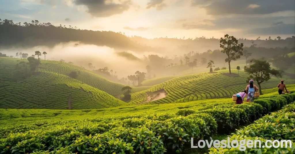 Ooty Tea Plantation Captions