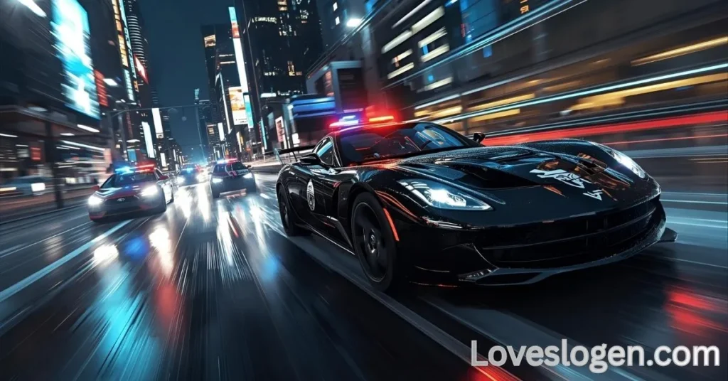 Police Chase and Action Captions