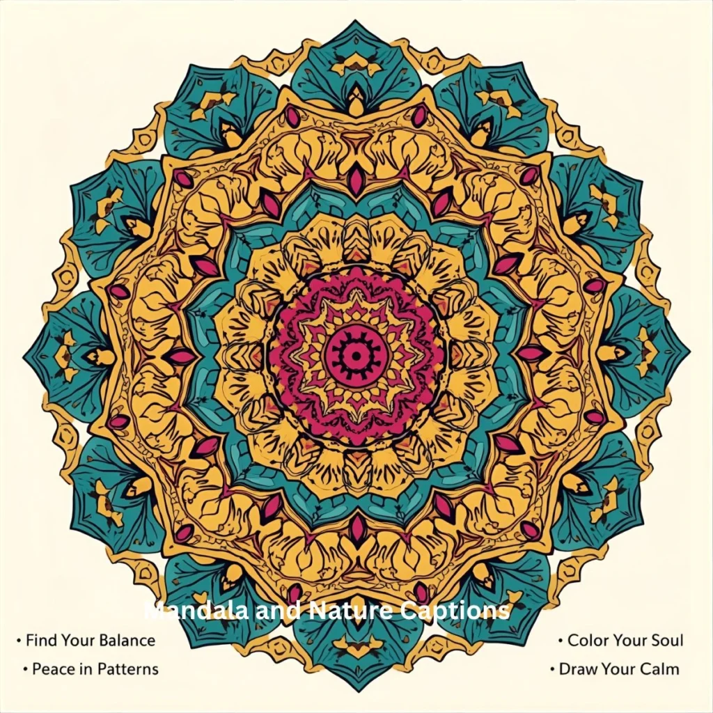 Short and Catchy Mandala Captions