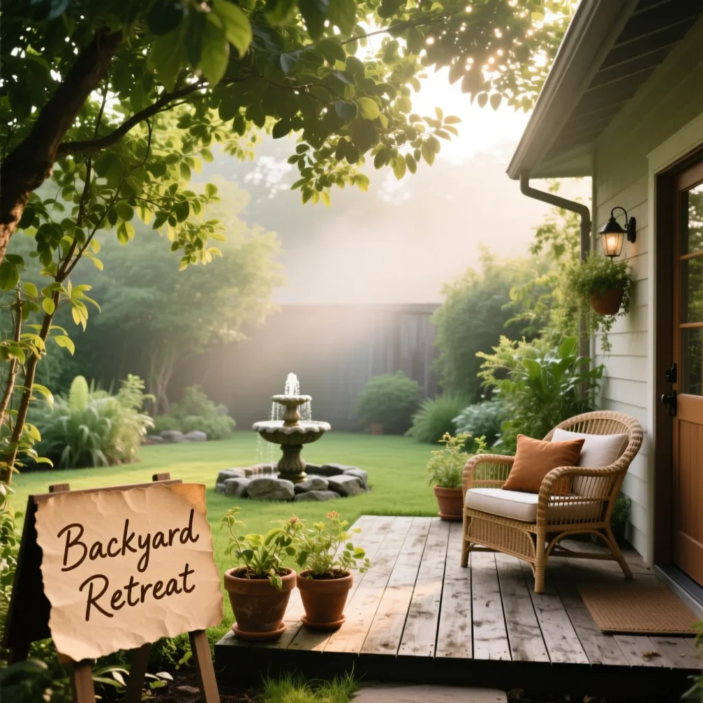 Backyard Retreat Captions