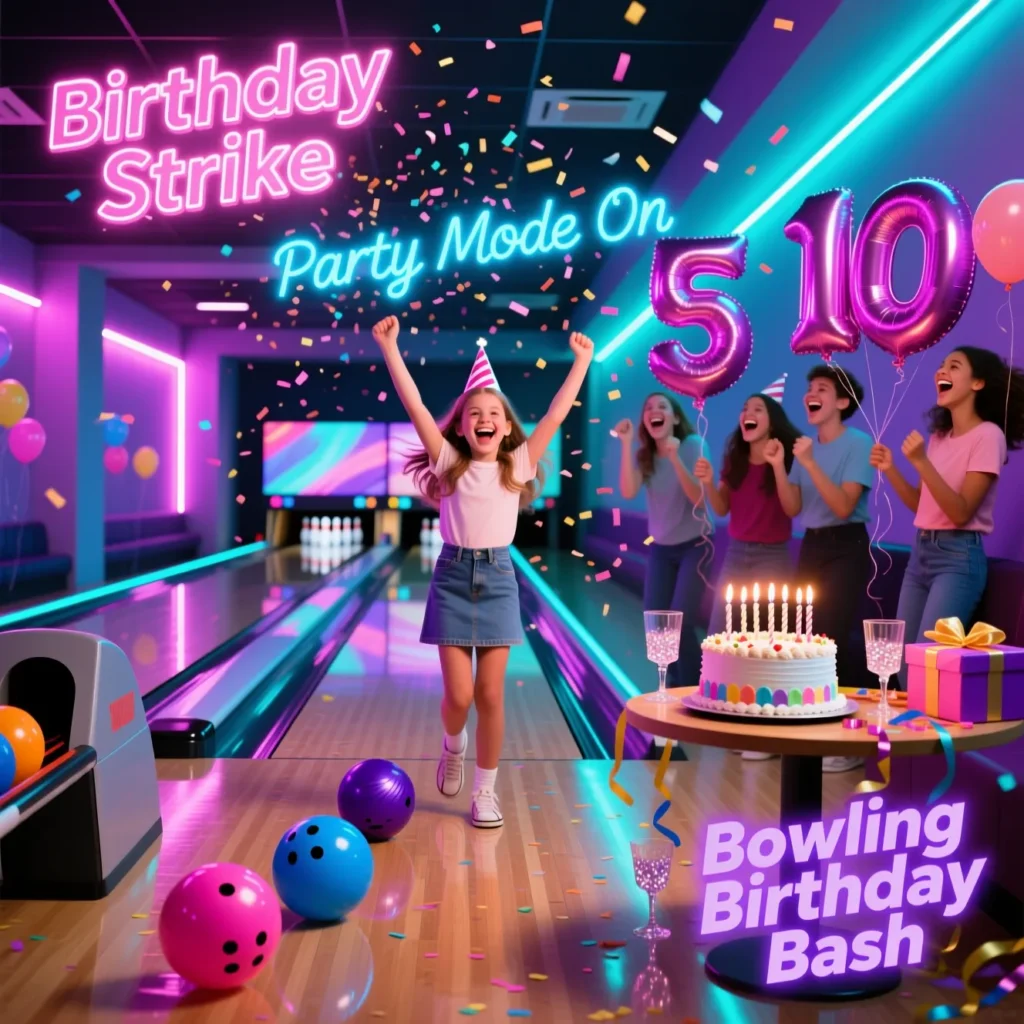 Birthday Party Bowling Captions for Instagram