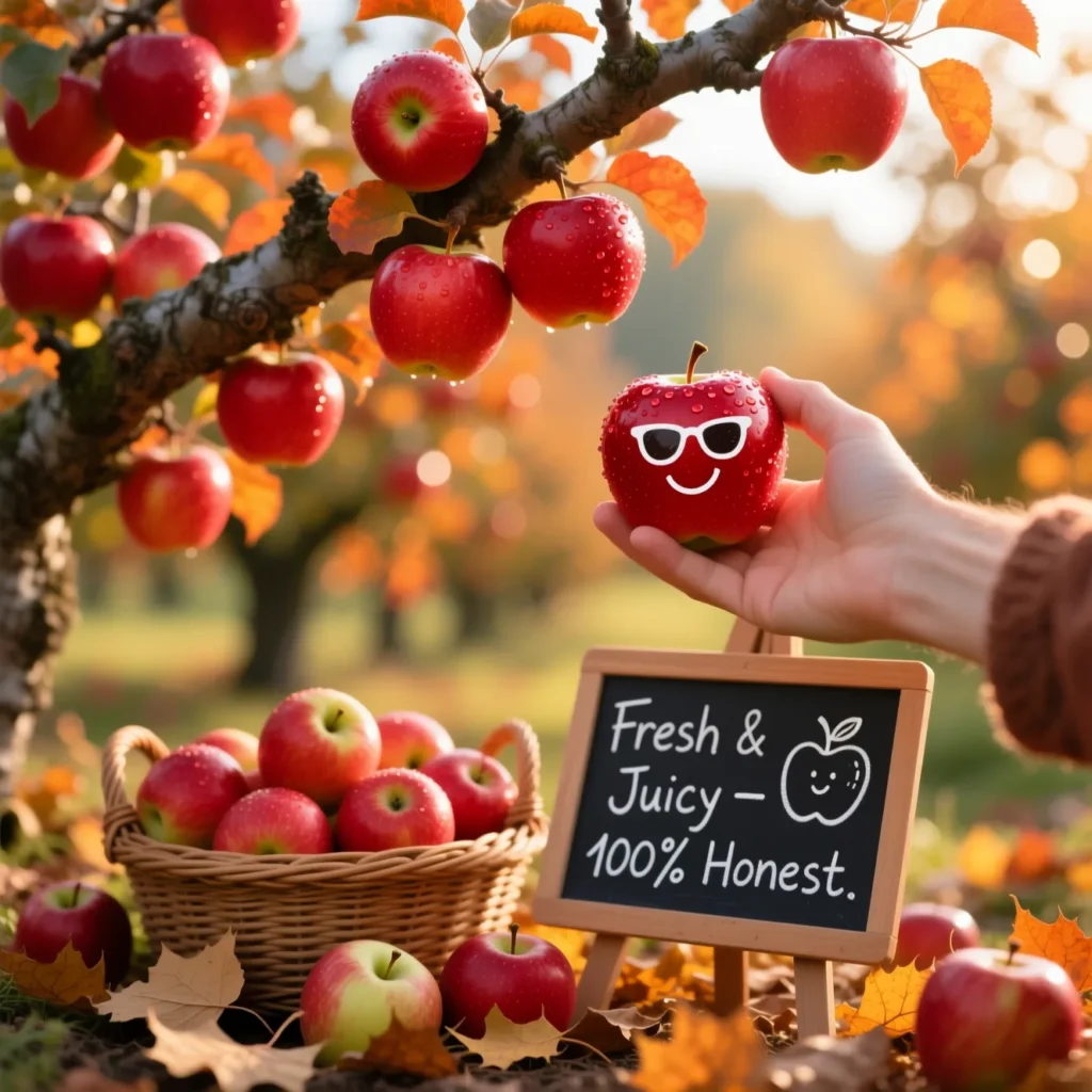 Clever & Punny Apple Orchard Captions