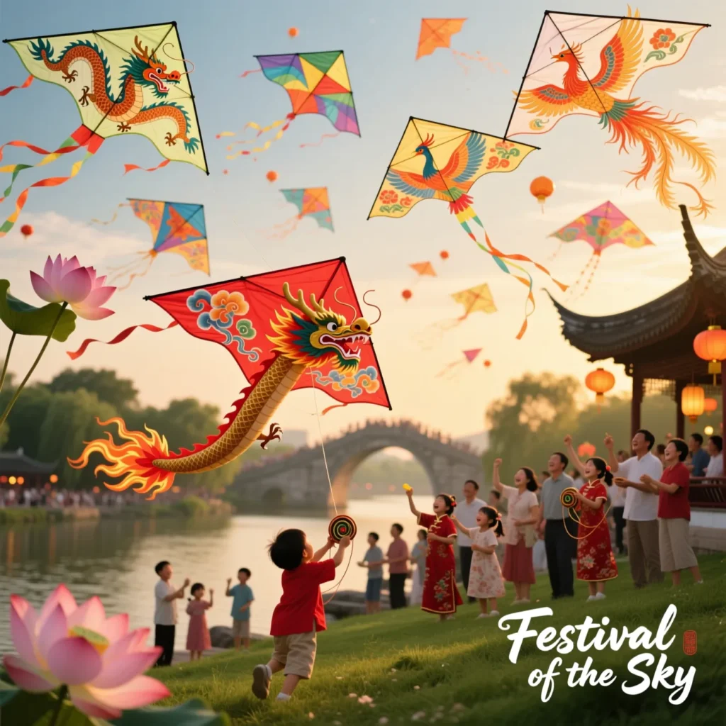 Festive and Celebration Kite Flying Captions