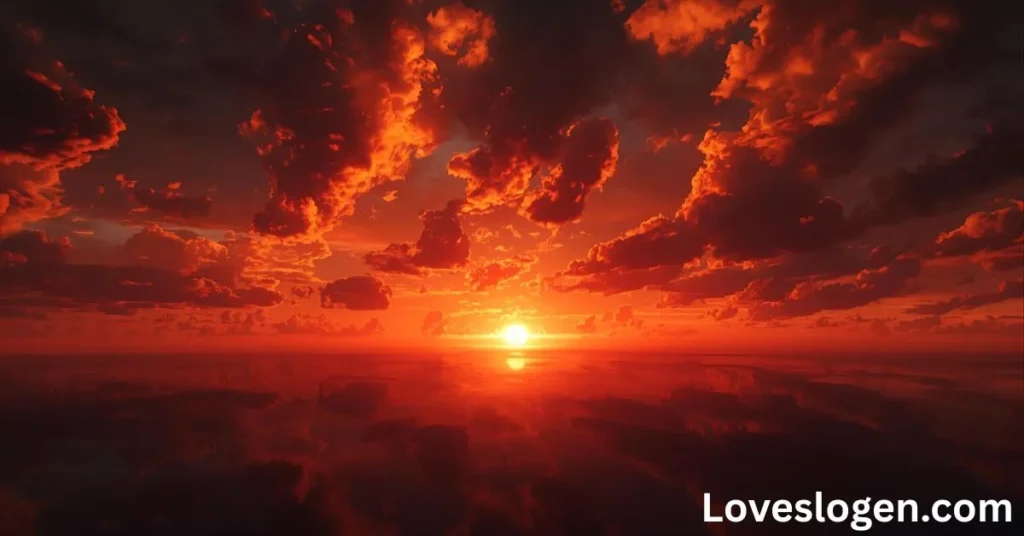 Fierce Sunset Sky Captions