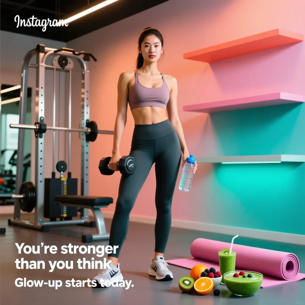 Fitness and Glow Up Captions