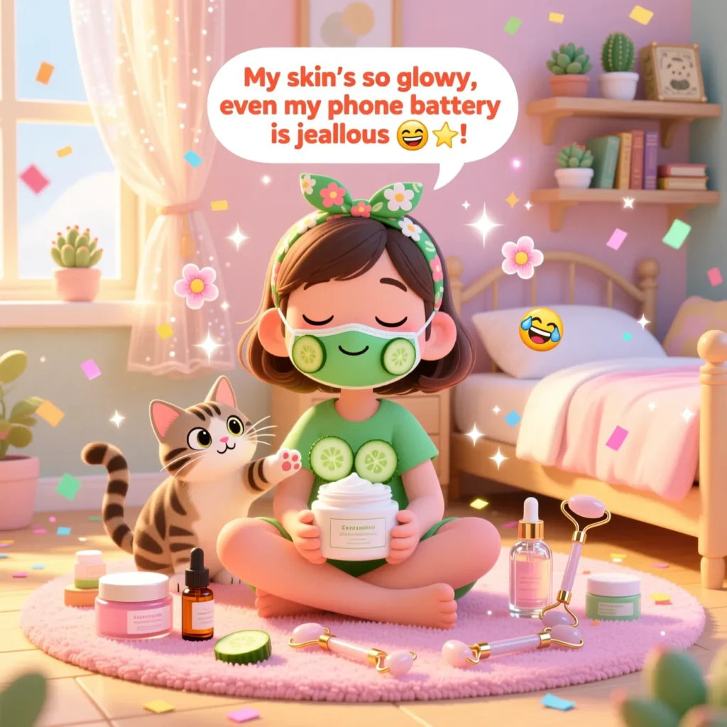 Funny Skincare Captions