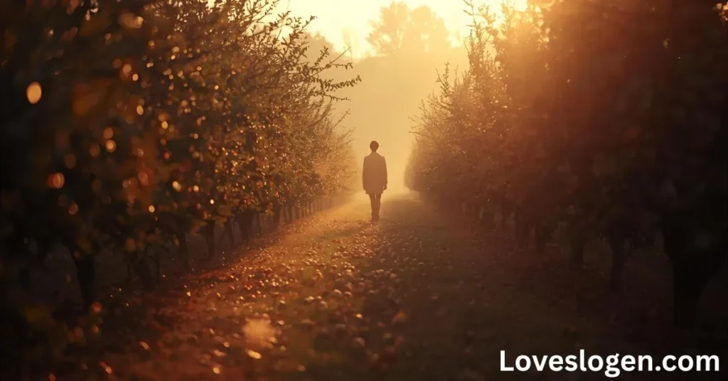 Nostalgic & Reflective Apple Orchard Captions
