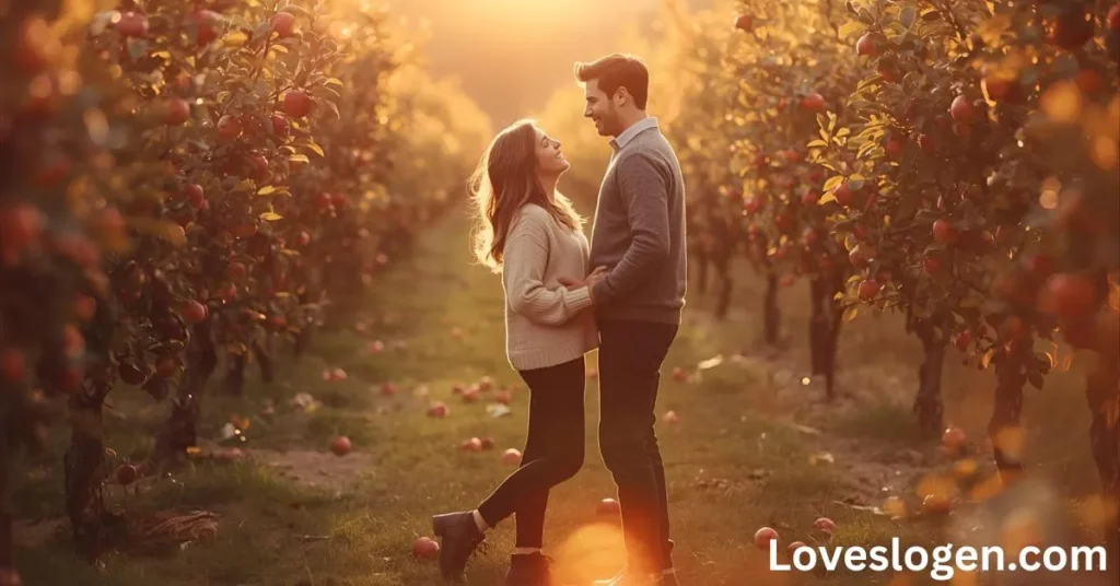 Romantic & Couple‑Vibe Apple Orchard Captions
