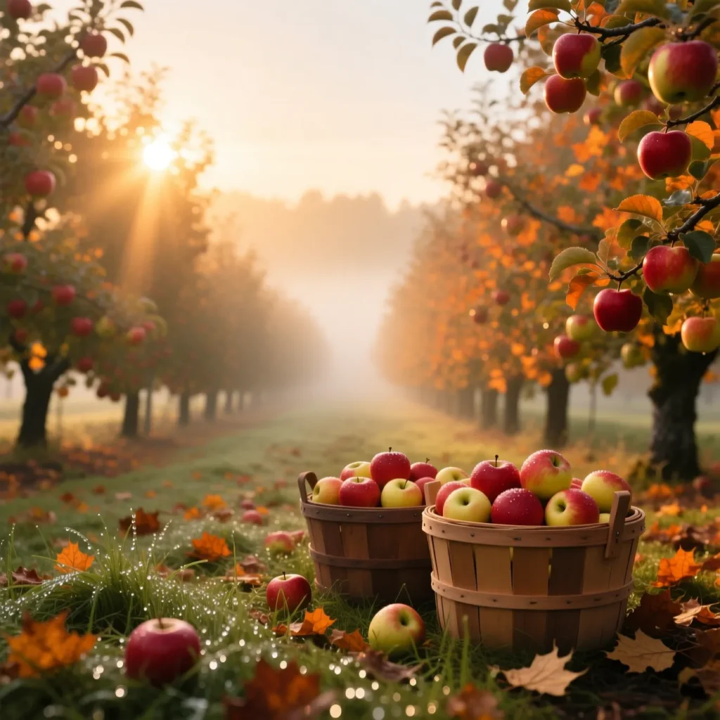 Scenic & Aesthetic Apple Orchard Captions