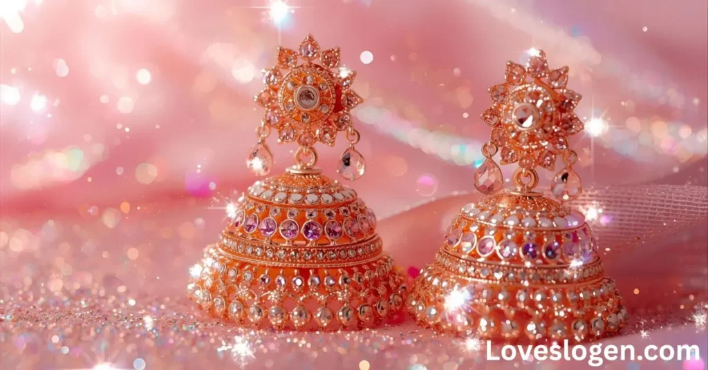 Sparkly Jhumka Captions