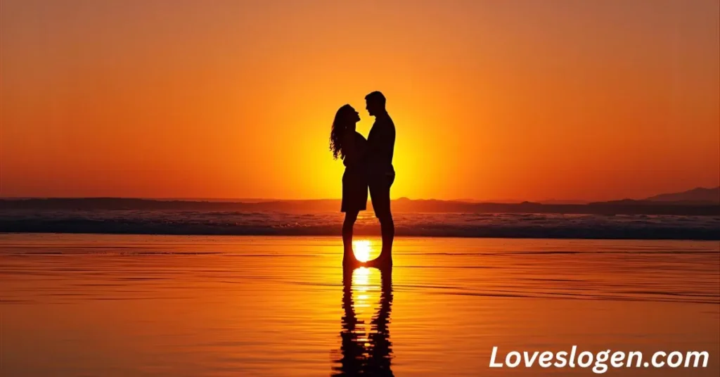  Sunset & Golden Hour Beach Couple Captions
