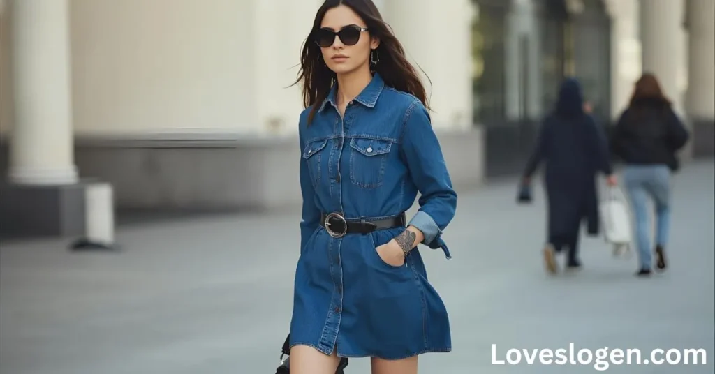 Trendy Denim Dress Captions
