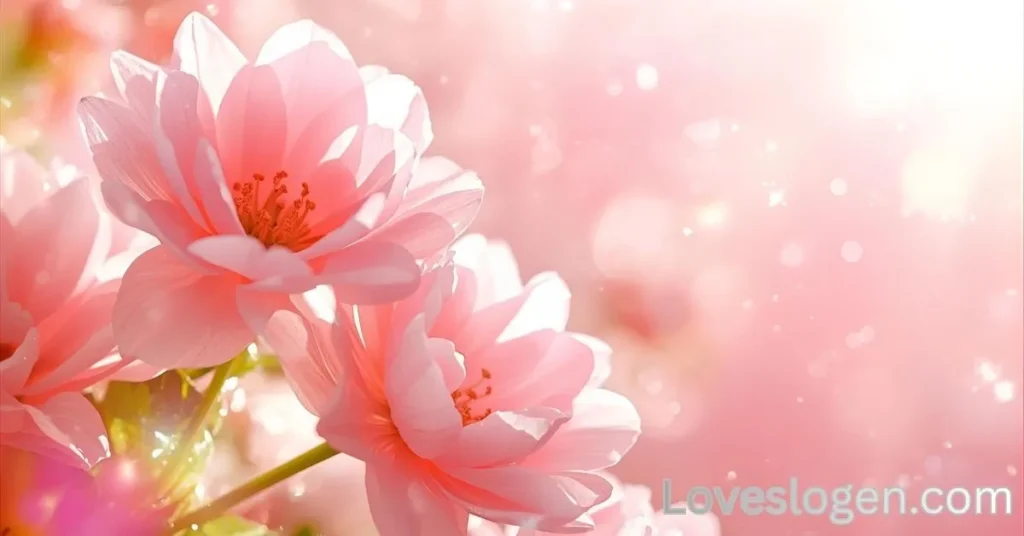 Cute & Playful Pink Flower Captions